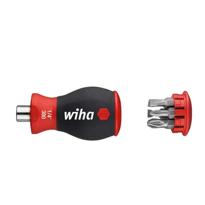 Surubelnita scurta cu bagazie si 6 biti WIHA SoftFinish