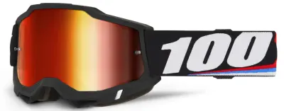 Ochelari atv cross 100% Accuri 2 Magnus, lentila oglinda rosie