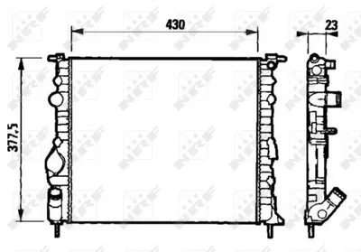 Radiator Motor Potrivit Nissan Kubistar; Renault Clio Ii, Kangoo, Kangoo Express 1.2