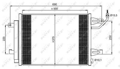 Radiator clima AC cu uscator MITSUBISHI COLT CZC, COLT VI; SMART FORFOUR 1.1-1.5D intre 2004-2012