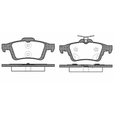 Set placute frana, frana disc REMSA 0842.70
