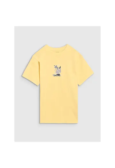 Tricou oversize - bumbac Junior - Galben