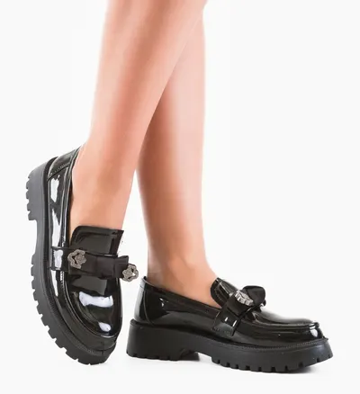 Pantofi casual dama Vrerru Negri 2