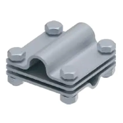 Piesa Legatura In Cruce cu Placa Intermediara Rd 8-10 mm x Rd 16 mm FT – Conector Profesional pentru Impamantare si Paratrasnet