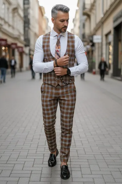 Compleu barbati Vesta + Pantaloni B4126 Y2-1