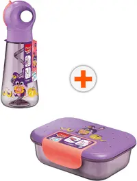 Set sticlă și cutie Maped Picnik Miniz - Rabbit