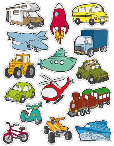 Set stickere APLI - Transport, 54 bucati