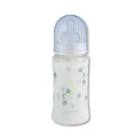 Sticlă de plastic cu gură largă Baby Nova PA - 300 ml, albastru