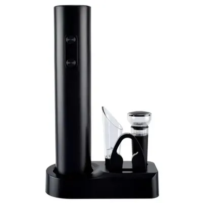 Tirbuson cu Baterii, Suport, Turnator, Dop Vacuum si Taietor de Florie, Perfect Home