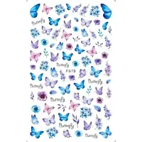 Abtibilduri unghii Marquise, STICKER27, Albastru/Mov
