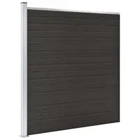 vidaXL Panou de gard, negru, 175x186 cm, WPC