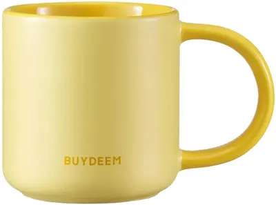 Ceașcă ceramică BUYDEEM - CD1018, 300 ml, galben