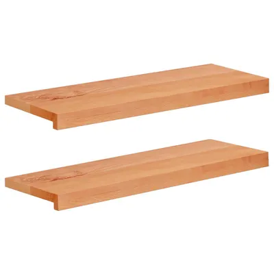 vidaXL Pervazuri 2 buc. Lacuit 70 x 25 x 2 cm Lemn de fag masiv