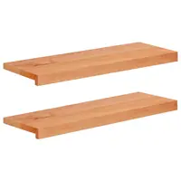 vidaXL Pervazuri 2 buc. Lacuit 70 x 25 x 2 cm Lemn de fag masiv