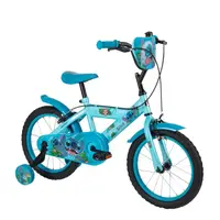 Bicicleta pentru copii Huffy Stitch, 14 inch, cu roti ajutatoare, claxon, varsta 4-6 ani, scaun si ghidon reglabile pe inaltime, anvelope cu profil gros
