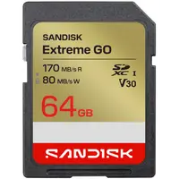 Card Memorie SDXC SanDisk Extreme Go, 64Gb, Clasa 10 / UHS-1 U1 SDSDXGN-064G-GNCIN