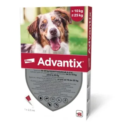 Pipeta antiparazitara Advantix pentru caini 10 kg - , 25 kg ( 1 pipeta )