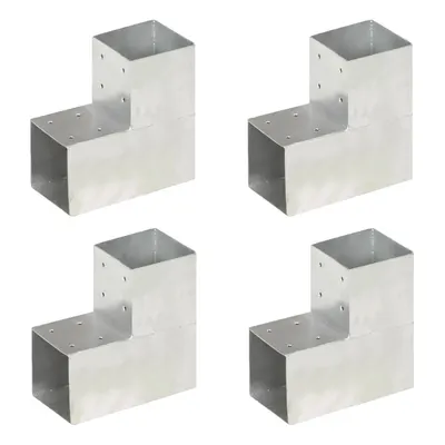 vidaXL Conectori grindă, formă L, 4 buc, 101x101 mm, metal galvanizat