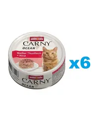 ANIMONDA Carny ocean Hrana umeda cu ton si vita pentru pisici adulte 6 x 80g