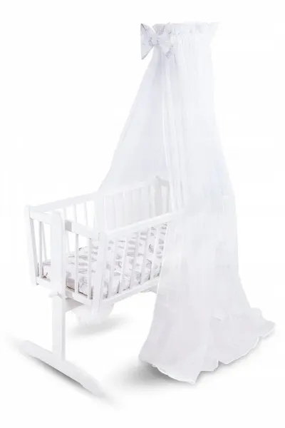 Cearceaf cu banda elastica pentru pat copii, 100 bumbac, dimensiune 90 x 40 cm, BabyMam Grey Feathers