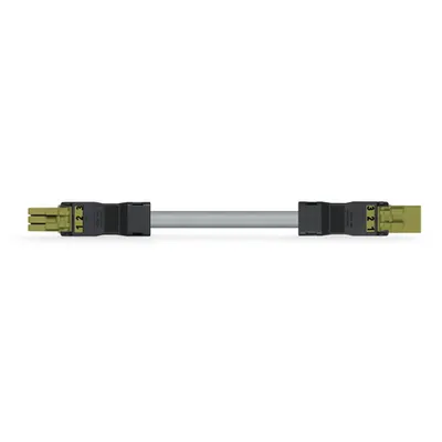 pre-assembled interconnecting cable; Eca; Socket/plug; 3-pole; Cod. B; 8 m; 1,50 mm²; light green