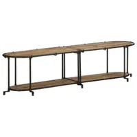 Gossi dulap tv, 160x42x40 cm, lemn masiv mango brut