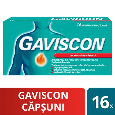 Gaviscon capsuni, Reckitt Benckiser | 16 comprimate