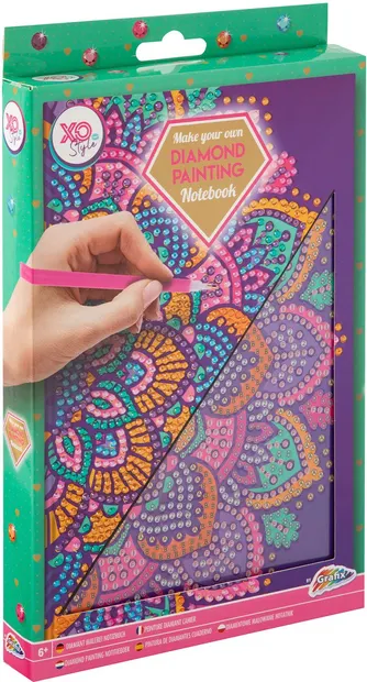 Caiet de desen cu mărgele Grafix - Mandala, mov
