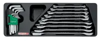 Set chei fixe si set chei hexagonale, Toptul 18 piese
