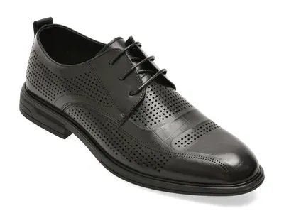 Pantofi eleganti BITE THE BULLET negri, 25C2118, din piele naturala