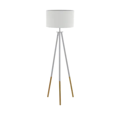 Lampa pardoseala BIDFORD brown, alb 220-240V,50/60Hz