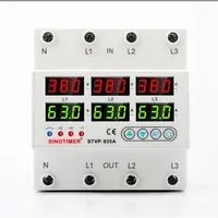 Releu TRIFAZIC siguranta digitala de protectie tensiune afisata 380V programabil intre 1-63A STVP935-63A-380