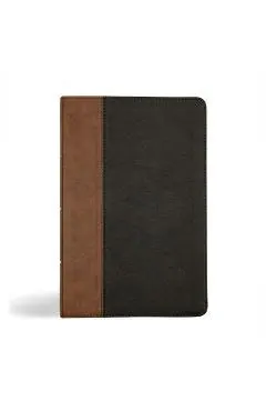 KJV Personal Size Giant Print Bible, Black/Brown Leathertouch