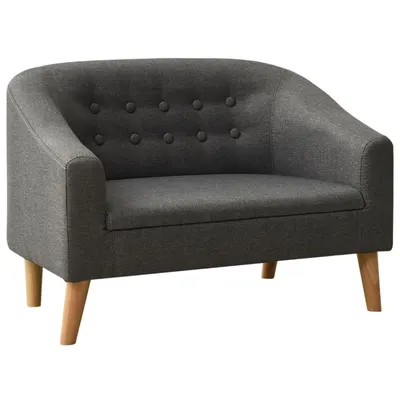 vidaXL Canapea pentru copii, gri, material textil