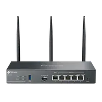 "Omada AX3000 Wi-Fi 6 Gigabit VPN Router PORT: 1× Gigabit SFP WAN/LAN Port, 1× Gigabit RJ45 WAN Port, 4× Gigabit WAN/LAN RJ45 Po