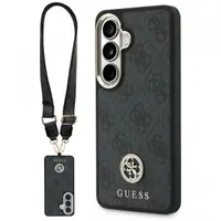 Husa pentru Samsung Galaxy S26 S942, GUESS, 4G Big Rhinestone Triangle Strap, Neagra