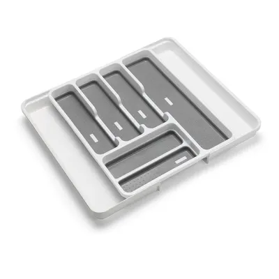 Organizator de tacâmuri alb/gri din plastic 58,5 x 41,5 cm – Addis