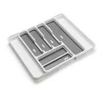 Organizator de tacâmuri alb/gri din plastic 58,5 x 41,5 cm – Addis