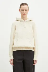 Visvim WMV pulover de mătase Raglan Hoodie P.O. Knit Mawata