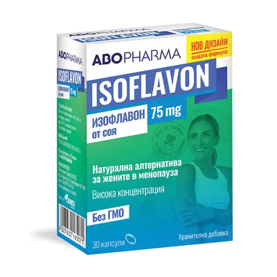 Isoflavon Izoflavone de soia pentru femeile aflate la menopauză, 75 mg, 30 capsule, Abo Pharma