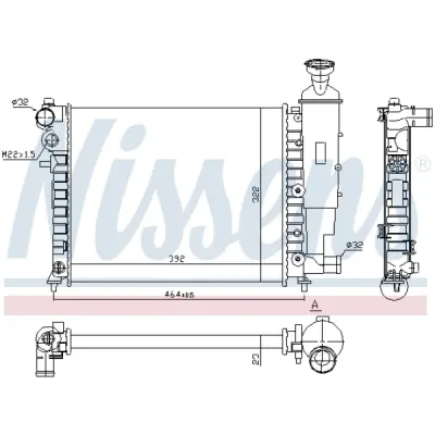 Radiator, racire motor NISSENS 61358