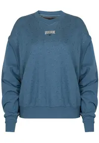 Bluza dama - CL VARSITY CREW HS0364 - albastru - bumbac/poliester -