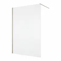Paravan dus cu sticla riflata walk-in 80x200 cm, champagne metal, 8 mm, Ronal Lina