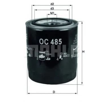 Filtru ulei MAHLE ORIGINAL OC 485