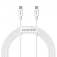 Cablu Date si Incarcare USB-C - USB-C Baseus Superior Series, 100W, 2m, Alb CATYS-C02