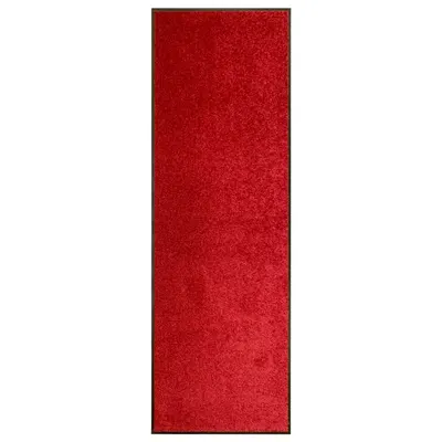 vidaXL Covoraș de ușă lavabil, roșu, 60 x 180 cm