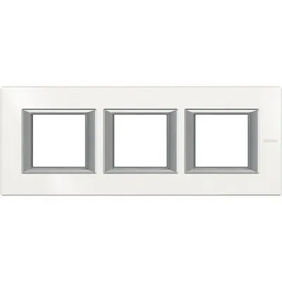 Rama dreptunghiulara Axolute aluminiu monocrom 2+2+2 module orizontal - Alb