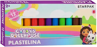Plastilină Starpak Gabby's Dollhouse - 12 culori