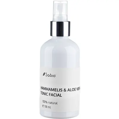 Tonic facial cu apa de Hammamelis si Aloe Vera, 118ml, Sabio
