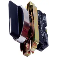 Selector cu maneta scurta 0-1 RET. (selector+ etrier+contact+1NI), negru